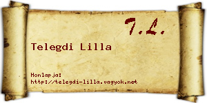 Telegdi Lilla névjegykártya